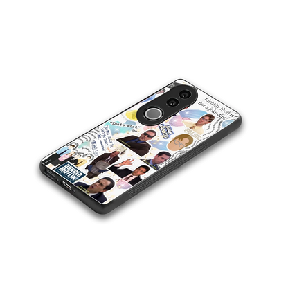 Office Mix stylish phone case for vivo v50 | glossy glass and slim fit