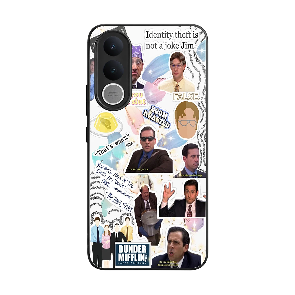 Office Mix back phone cover | glass case for vivo v70 fe