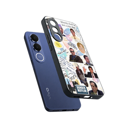 Office Mix sleek vivo v70 fe cover with tempered glass back and TPU edges