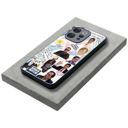 Office Mix stylish phone case for vivo v70 | glossy glass and slim fit