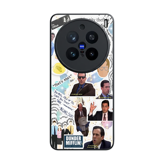 Office Mix back phone cover | glass case for vivo x200 pro