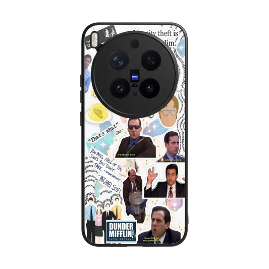 Office Mix back phone cover | glass case for vivo x300 pro
