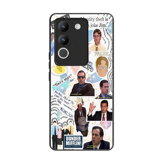 Office Mix back phone cover | glass case for vivo y200 5g