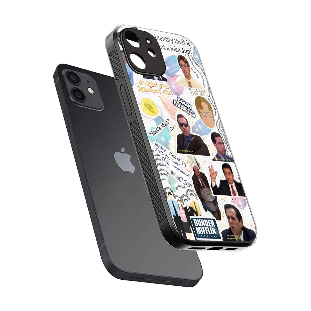 Office Mix sleek iphone 11 cover with tempered glass back and TPU edges