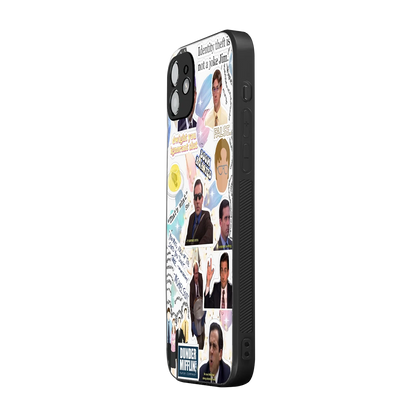 Office Mix iphone 12 mobile cover | shockproof glass phone case