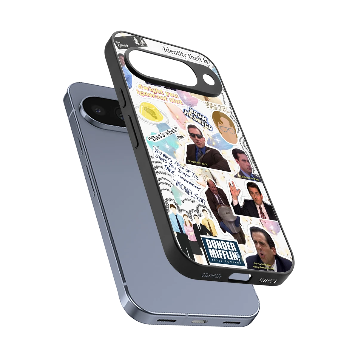 Office Mix sleek google pixel 10 cover with tempered glass back and TPU edges