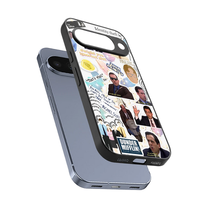 Office Mix sleek google pixel 10 cover with tempered glass back and TPU edges