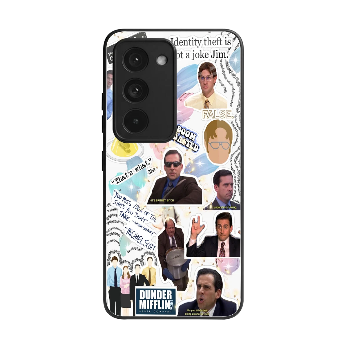 Office Mix back phone cover | glass case for redmi 15 5g