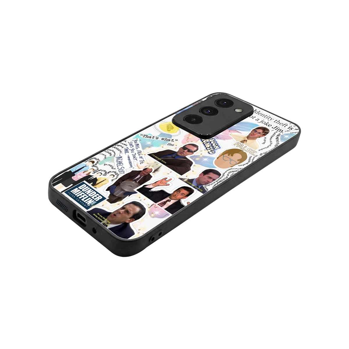 Office Mix stylish phone case for redmi 15 5g | glossy glass and slim fit
