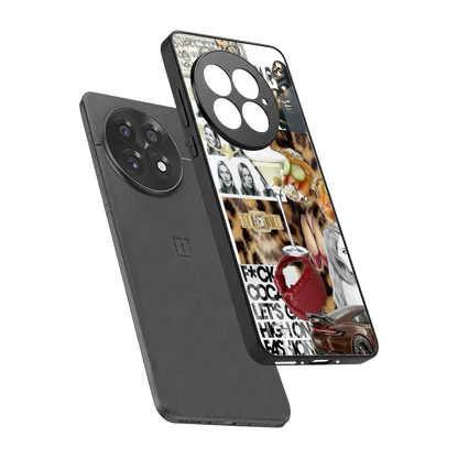 Old Money Mood sleek oneplus 13 cover with tempered glass back and TPU edges