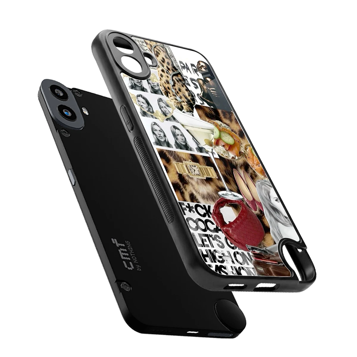 Old Money Mood sleek cmf nothing phone 1 cover with tempered glass back and TPU edges