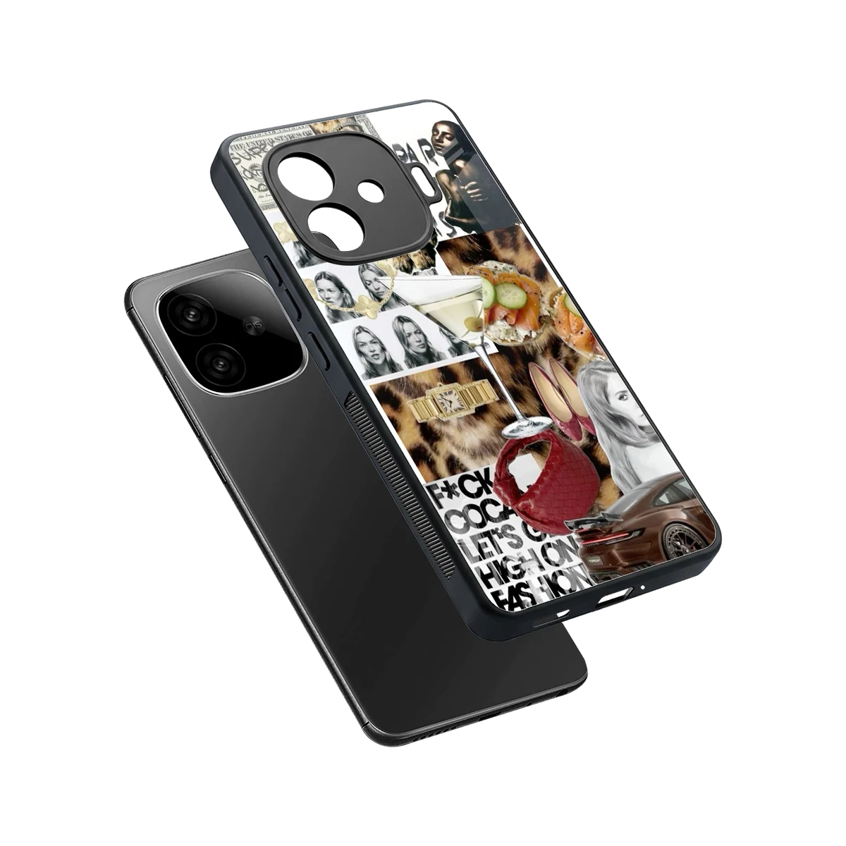Old Money Mood sleek iqoo neo 10r 5g cover with tempered glass back and TPU edges