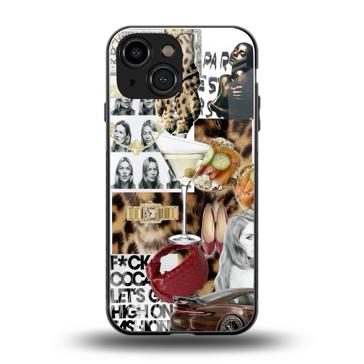 Old Money Mood back phone cover | glass case for iphone 13 mini