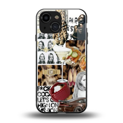 Old Money Mood back phone cover | glass case for iphone 13 mini