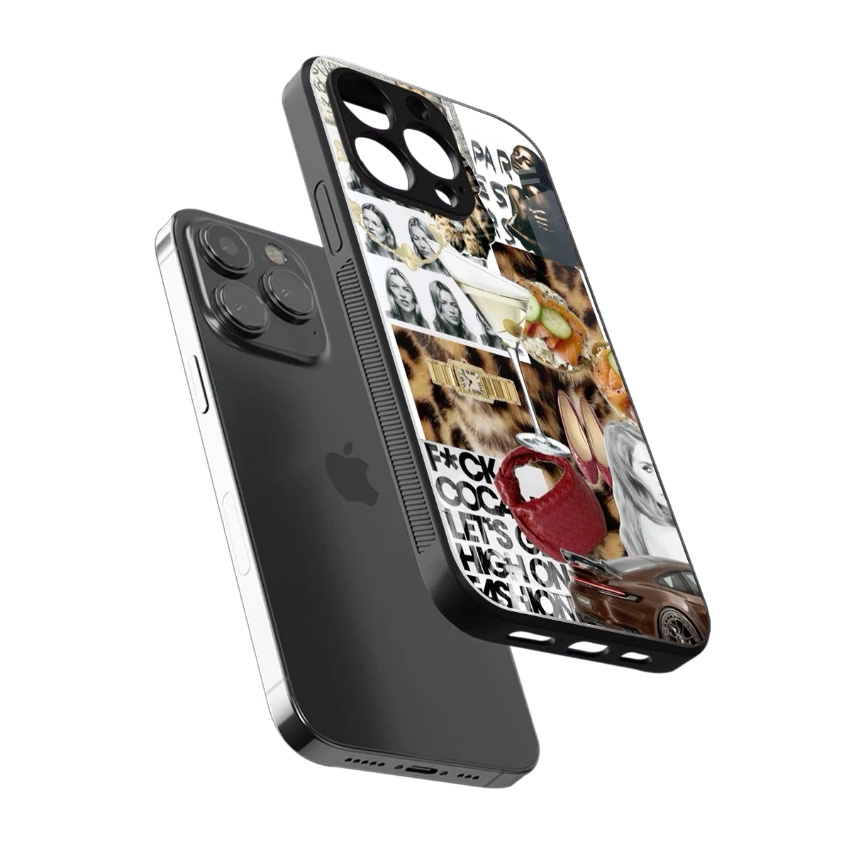 Old Money Mood sleek iphone 13 pro cover with tempered glass back and TPU edges