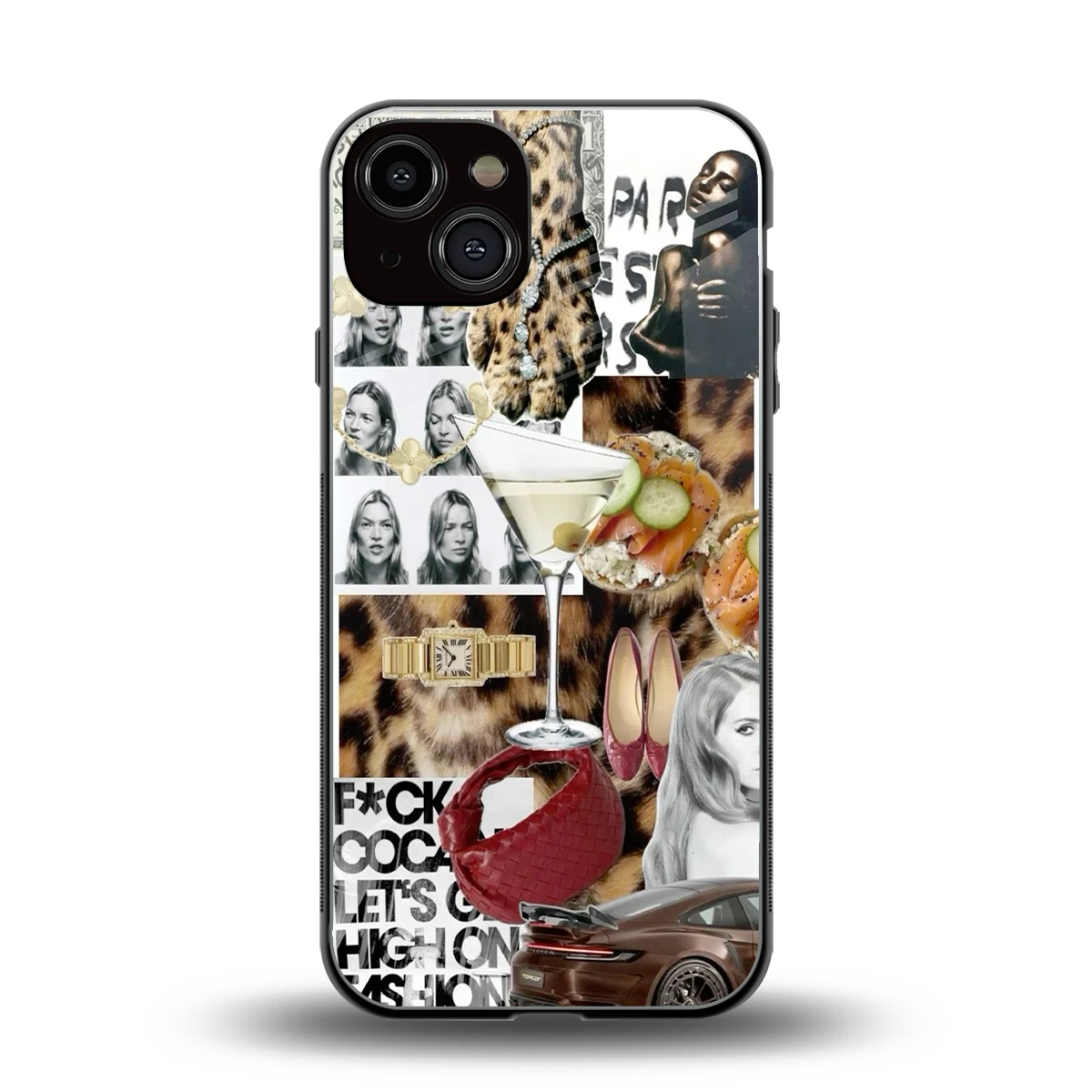 Old Money Mood back phone cover | glass case for iphone 14
