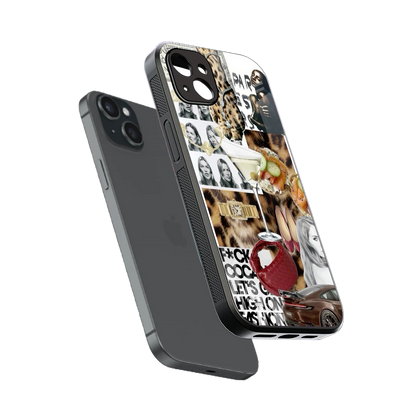 Old Money Mood sleek iphone 14 plus cover with tempered glass back and TPU edges