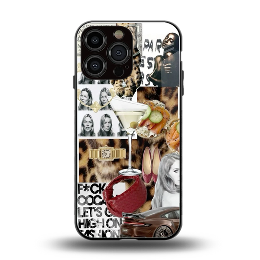 Old Money Mood back phone cover | glass case for iphone 15 pro max