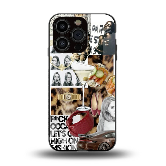 Old Money Mood back phone cover | glass case for iphone 15 pro
