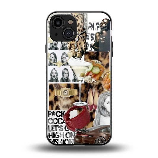 Old Money Mood back phone cover | glass case for iphone 15