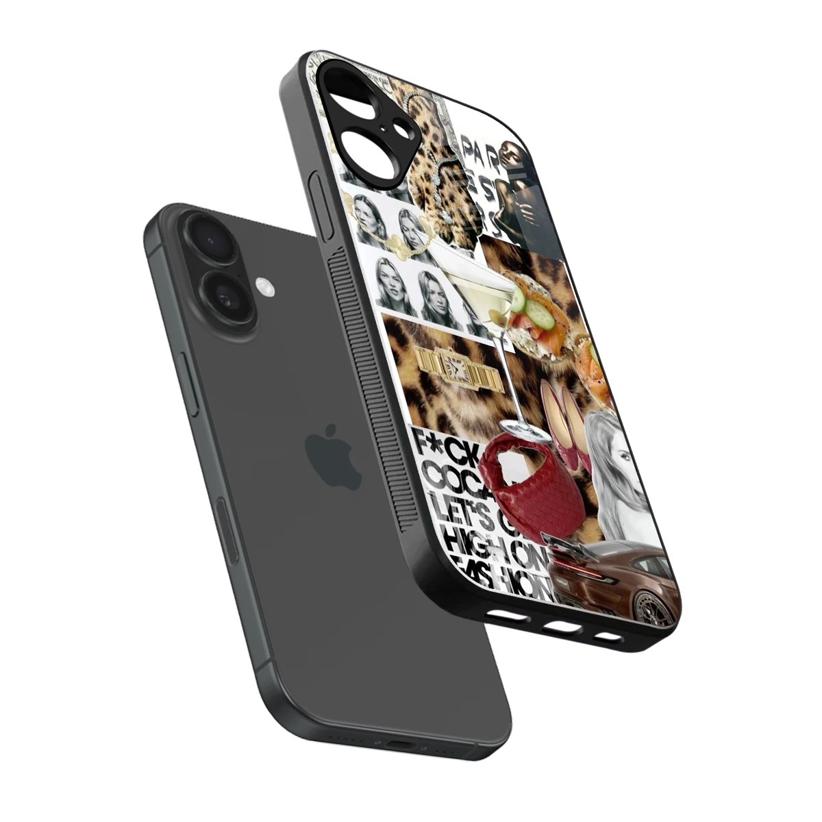 Old Money Mood sleek iphone 16 plus cover with tempered glass back and TPU edges