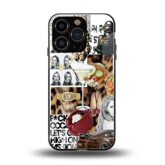 Old Money Mood back phone cover | glass case for iphone 16 pro