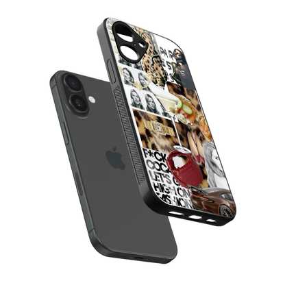 Old Money Mood sleek iPhone 16 cover with tempered glass back and TPU edges
