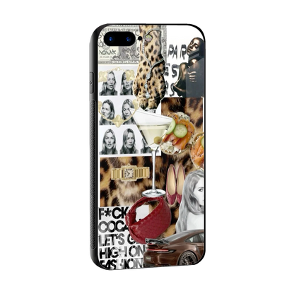 Old Money Mood sleek iphone 8 plus cover with tempered glass back and TPU edges