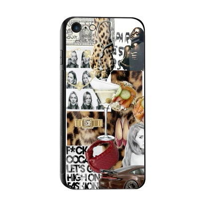 Old Money Mood sleek iphone 7 cover with tempered glass back and TPU edges