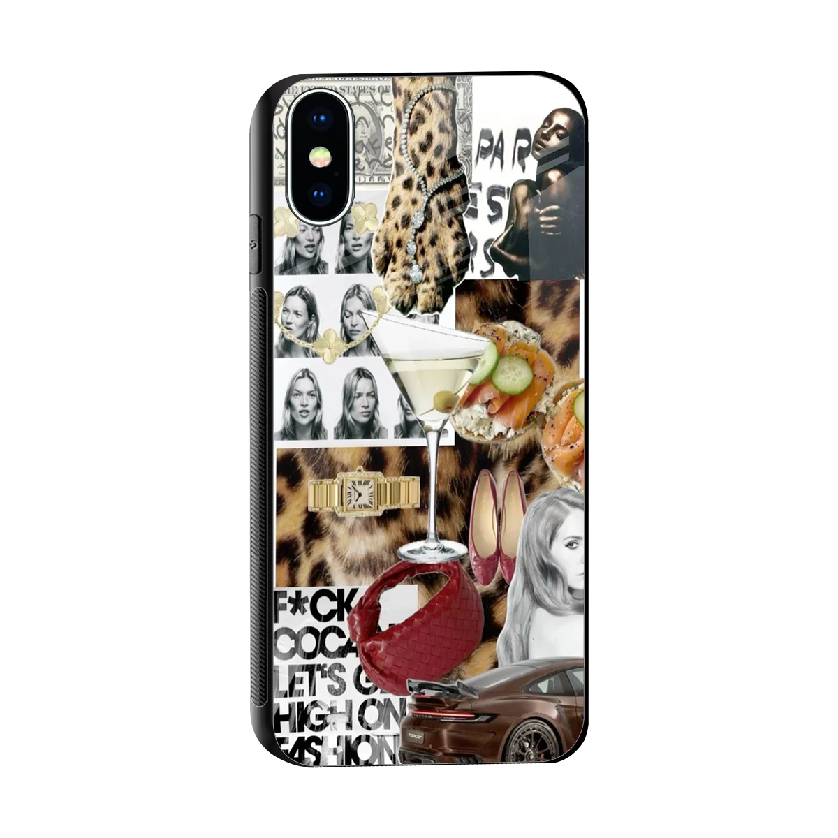 Old Money Mood sleek iphone xs cover with tempered glass back and TPU edges