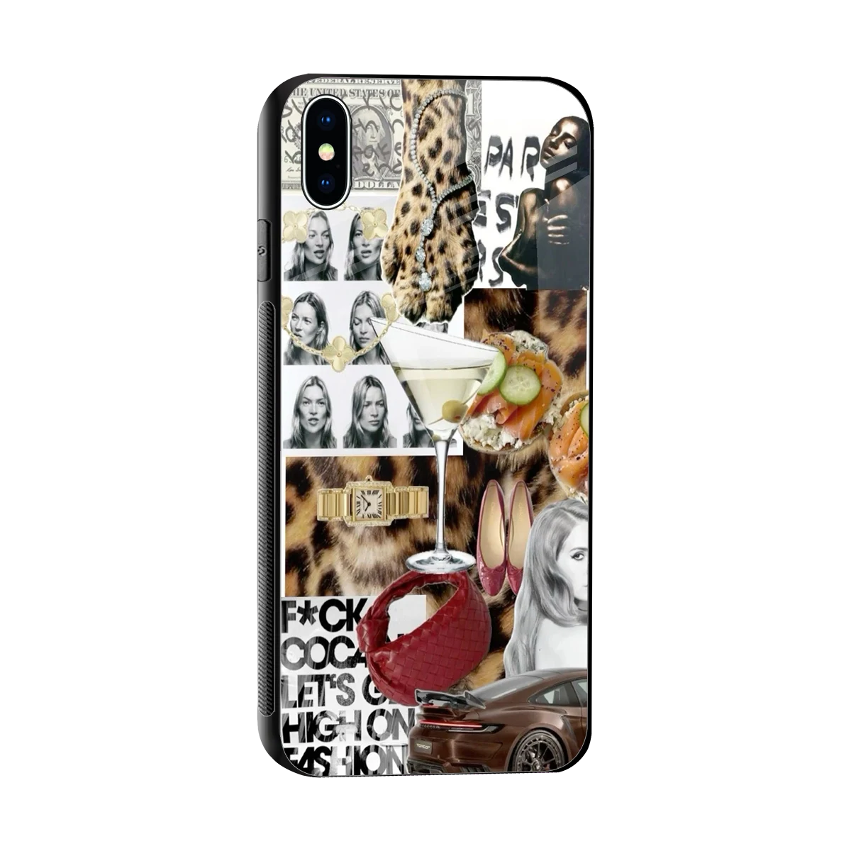 Old Money Mood sleek iphone xs max cover with tempered glass back and TPU edges