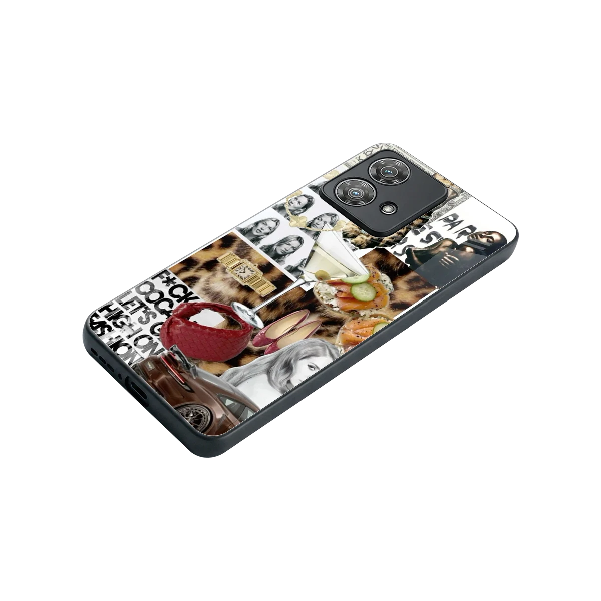 Old Money Mood stylish phone case for motorola edge 40 neo 5g | glossy glass and slim fit