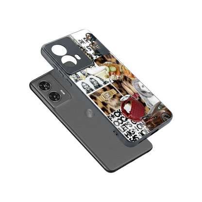 Old Money Mood sleek motorola edge 50 fusion cover with tempered glass back and TPU edges