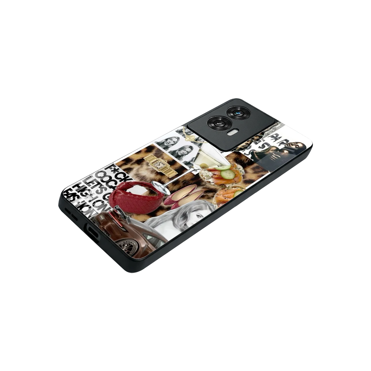 Old Money Mood stylish phone case for motorola edge 50 fusion | glossy glass and slim fit