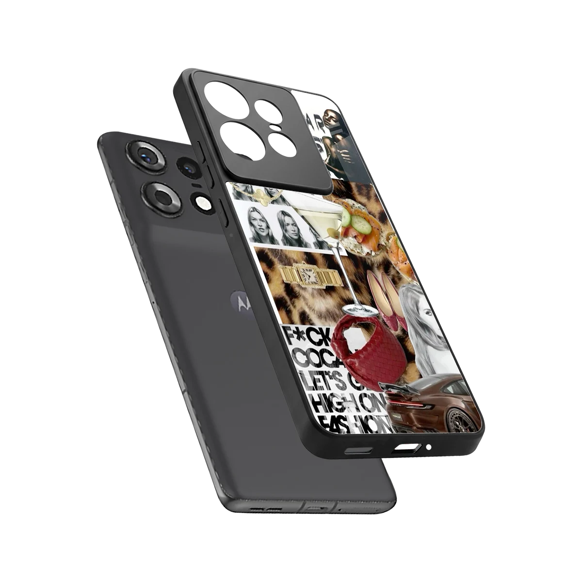 Old Money Mood sleek motorola edge 50 pro cover with tempered glass back and TPU edges