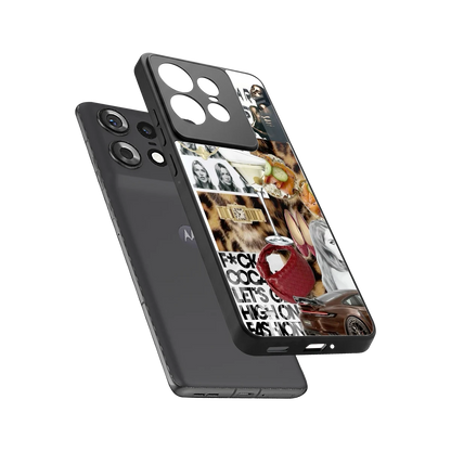 Old Money Mood sleek motorola edge 50 pro cover with tempered glass back and TPU edges