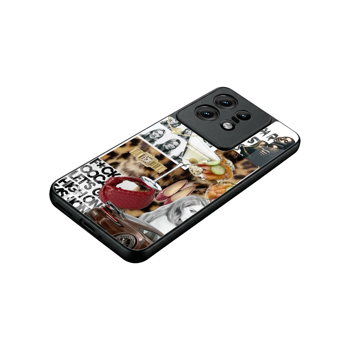 Old Money Mood stylish phone case for motorola edge 50 pro | glossy glass and slim fit