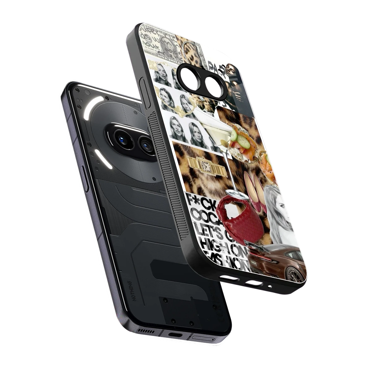 Old Money Mood sleek nothing phone 2a cover with tempered glass back and TPU edges