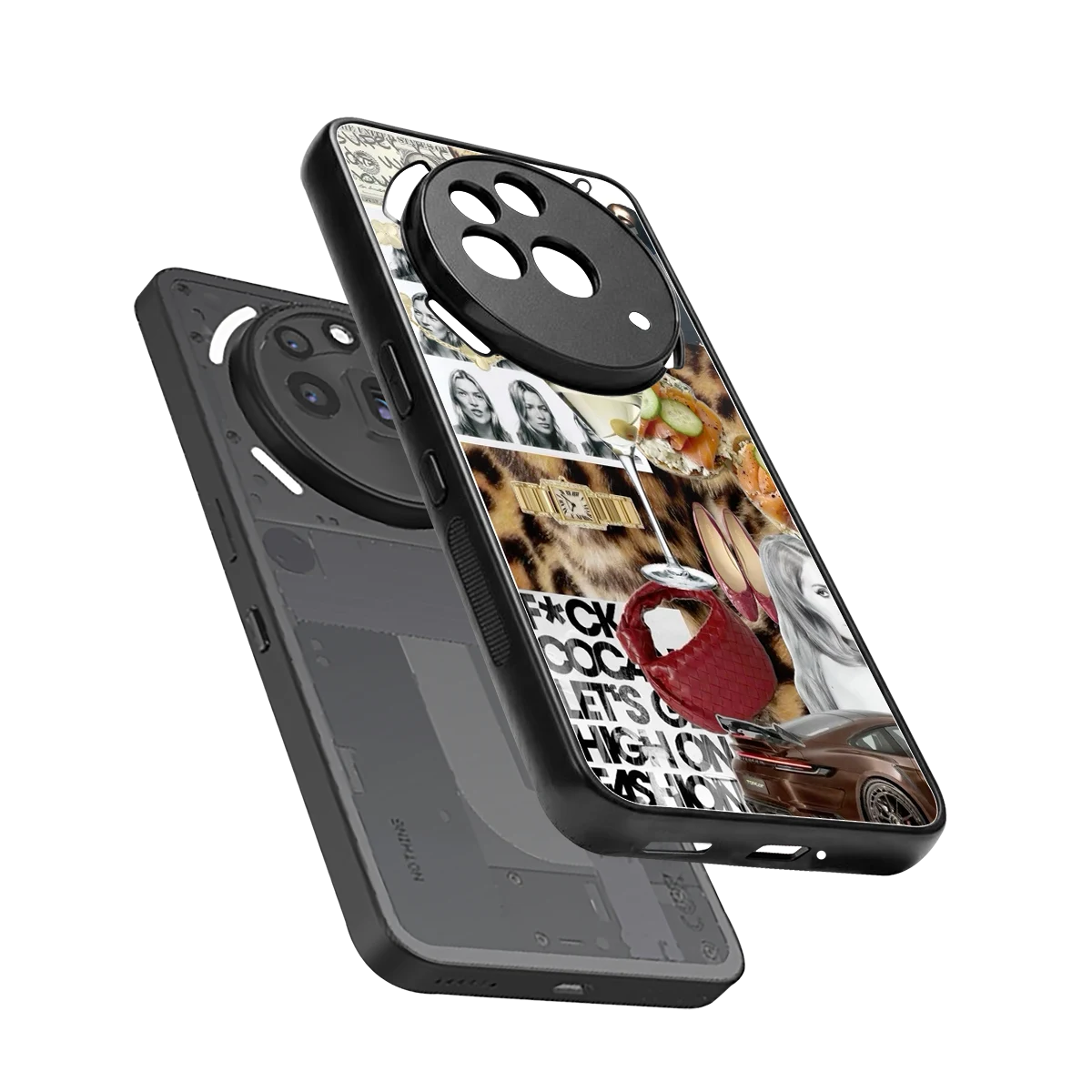 Old Money Mood sleek nothing phone 3a pro cover with tempered glass back and TPU edges