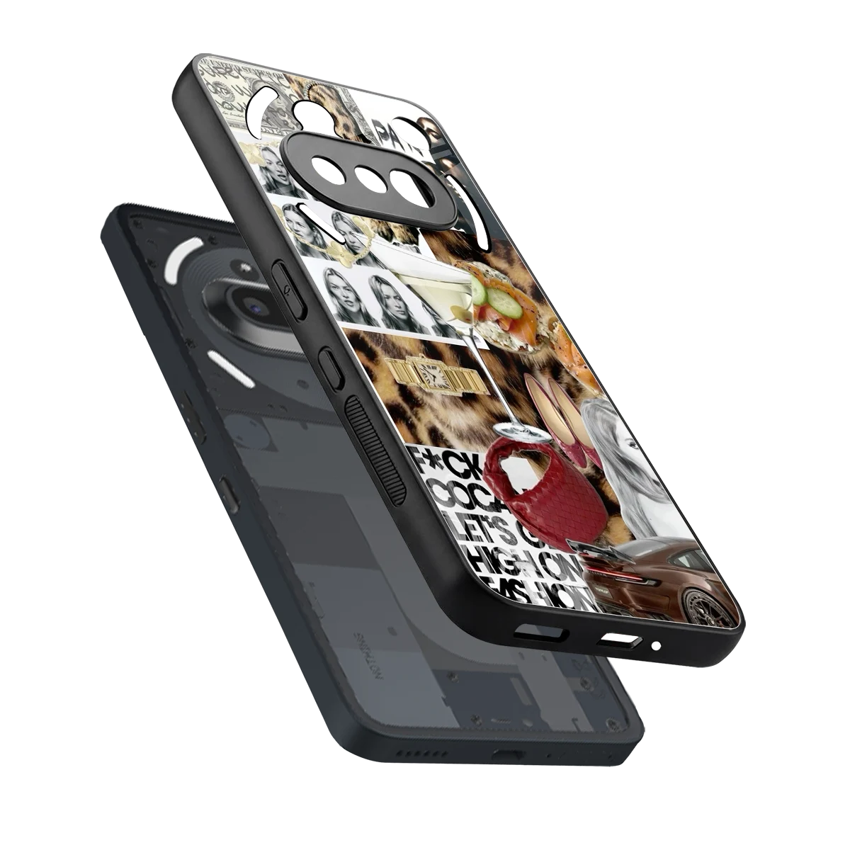 Old Money Mood sleek nothing phone 3a cover with tempered glass back and TPU edges