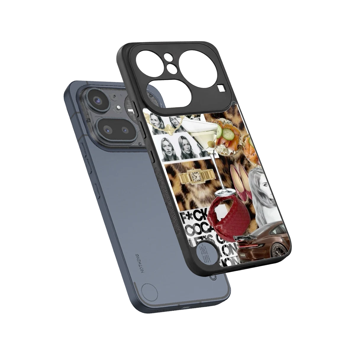 Old Money Mood sleek nothing phone 4a pro cover with tempered glass back and TPU edges