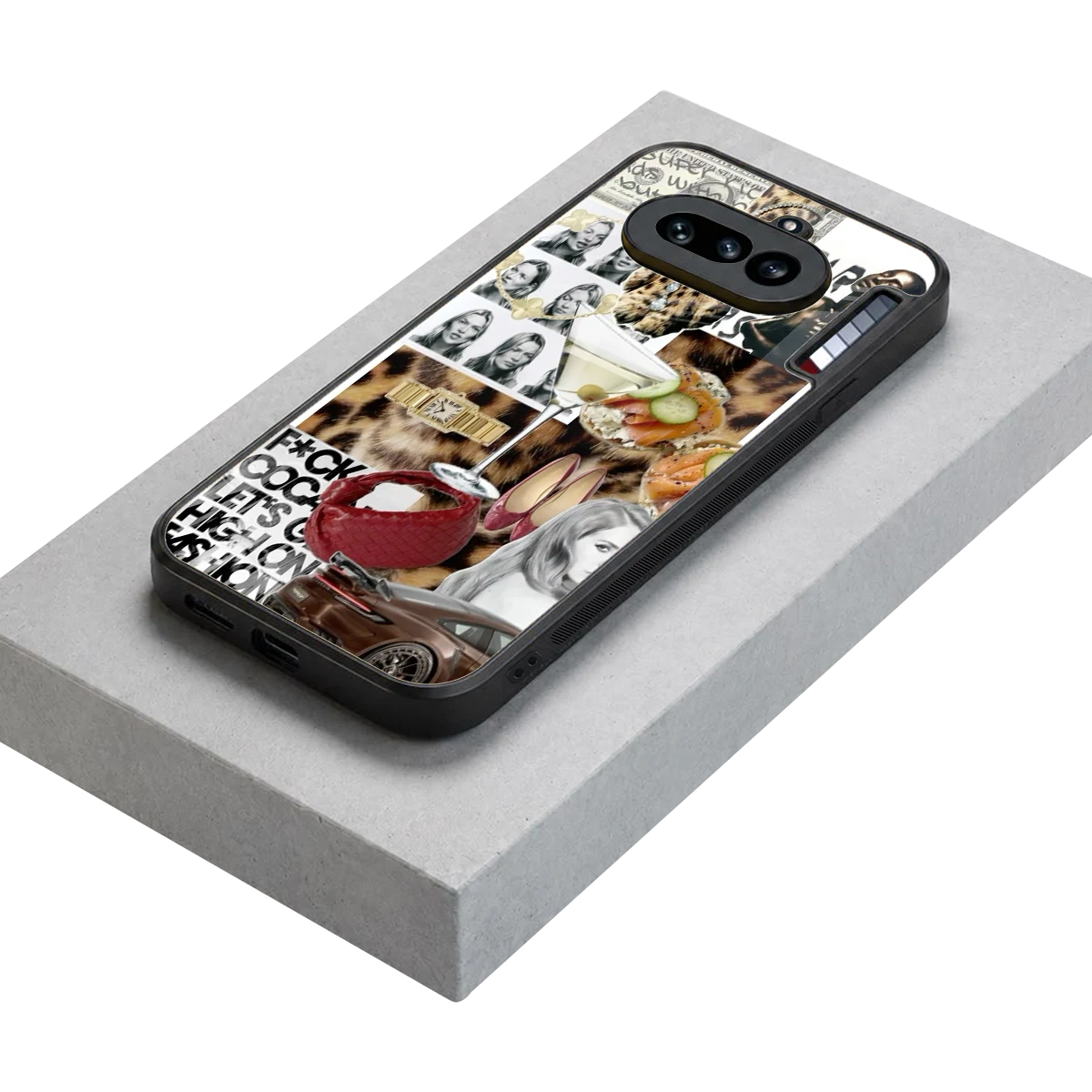 Old Money Mood stylish phone case for nothing phone 4a | glossy glass and slim fit