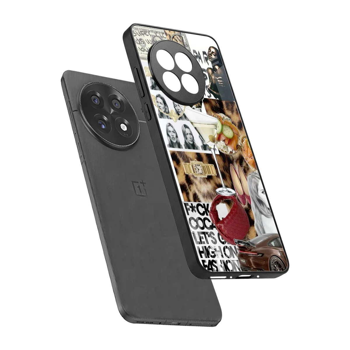 Old Money Mood sleek oneplus 13r cover with tempered glass back and TPU edges