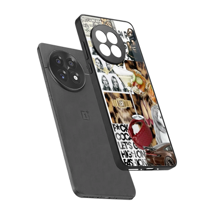 Old Money Mood sleek oneplus 13r cover with tempered glass back and TPU edges