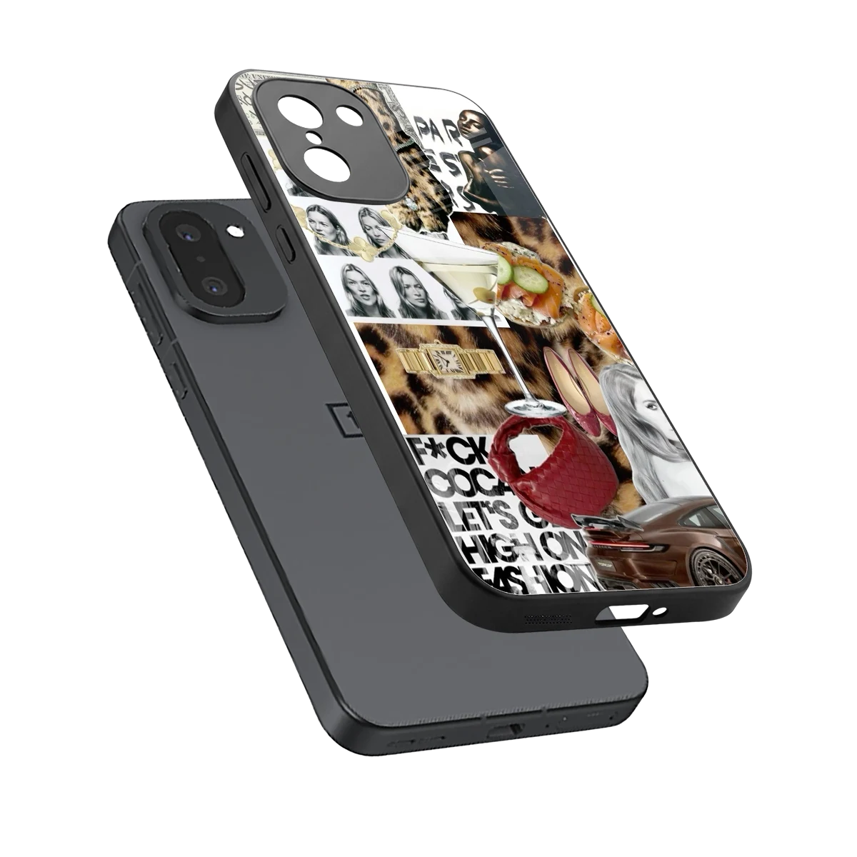 Old Money Mood sleek oneplus 15r cover with tempered glass back and TPU edges