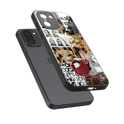 Old Money Mood sleek oneplus 15r cover with tempered glass back and TPU edges