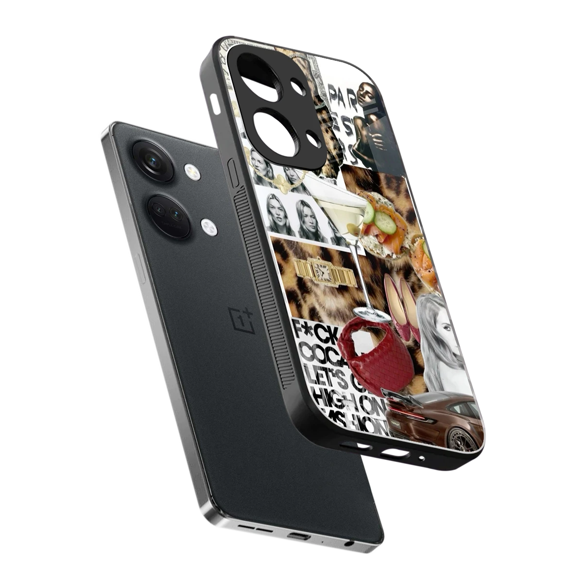 Old Money Mood sleek oneplus nord 3 cover with tempered glass back and TPU edges