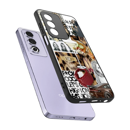 Old Money Mood sleek oppo a3 pro cover with tempered glass back and TPU edges