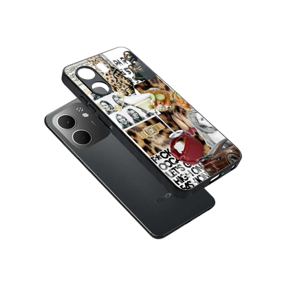 Old Money Mood sleek oppo a5x 5g cover with tempered glass back and TPU edges