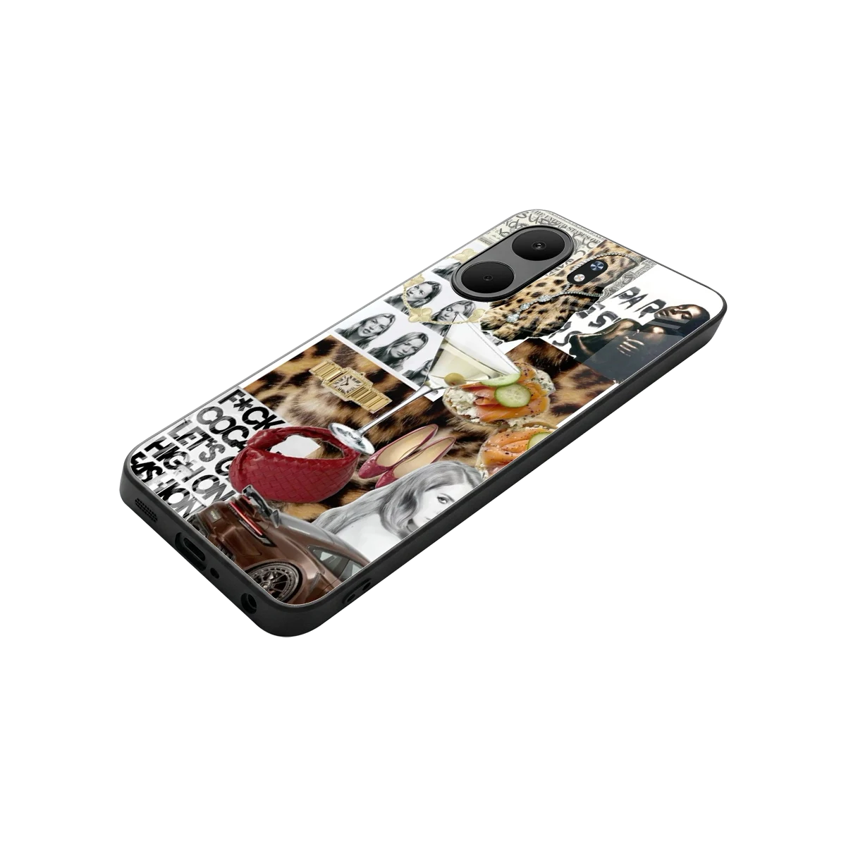 Old Money Mood stylish phone case for oppo a5x 5g | glossy glass and slim fit